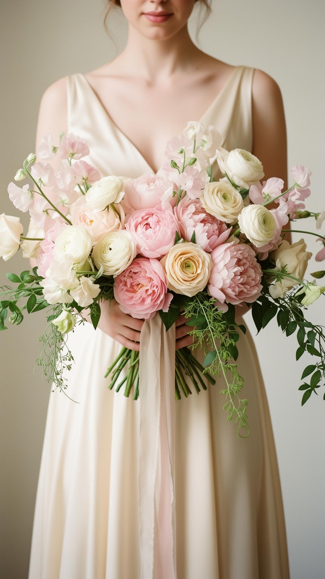 Romantic flowers for the day itself.